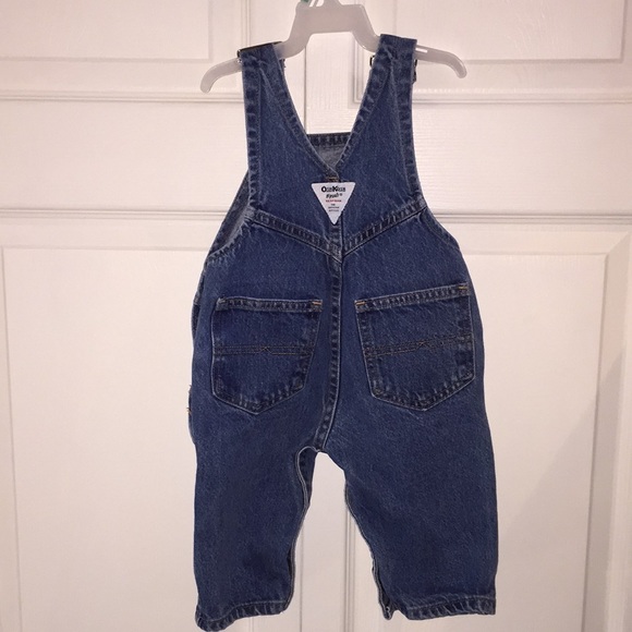 Vintage 1990's OshKosh B’Gosh Infant Denim Jean Overalls Size 12 Months - Picture 2 of 12